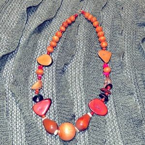 Vintage Wood Necklace.